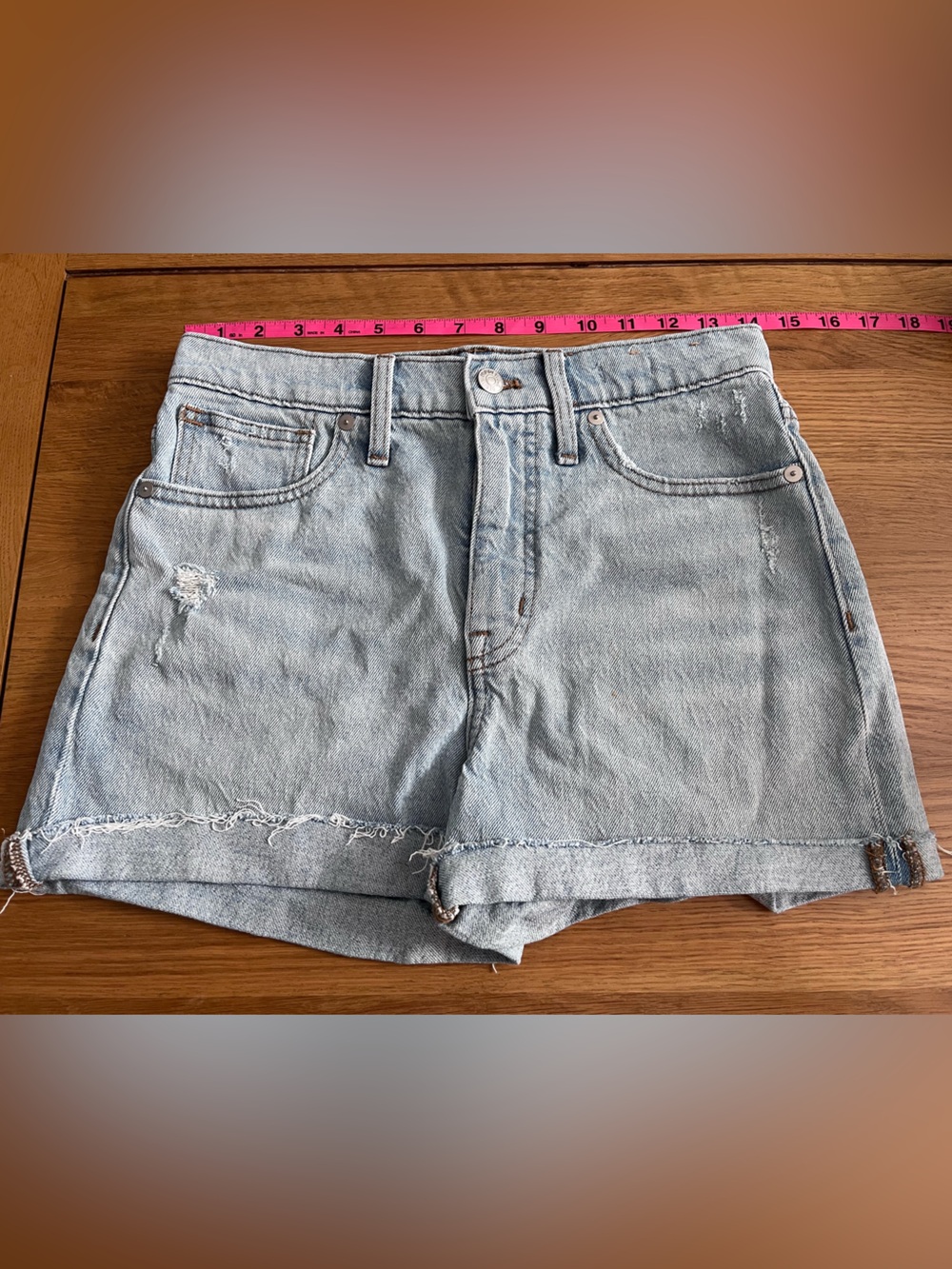 Madewell Light Wash Denim Jean Shorts